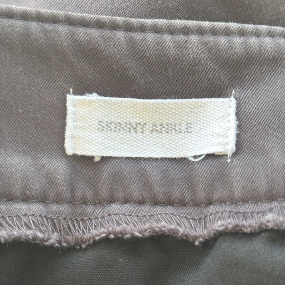 LOFT gray high rise cotton stretch skinny ankle pants size 16 - Picture 11 of 12